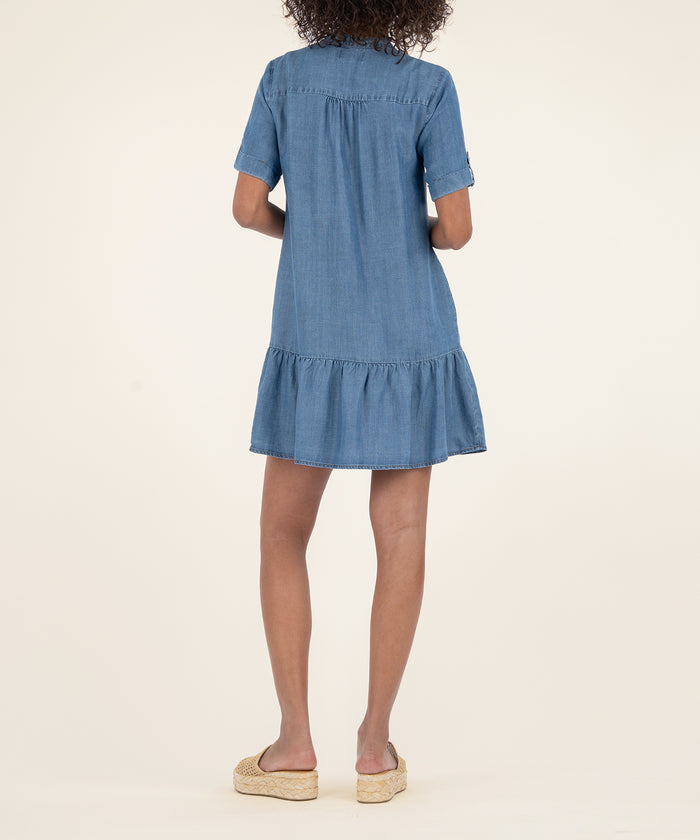 Kut From The Kloth Delphi Tiered Denim Dress