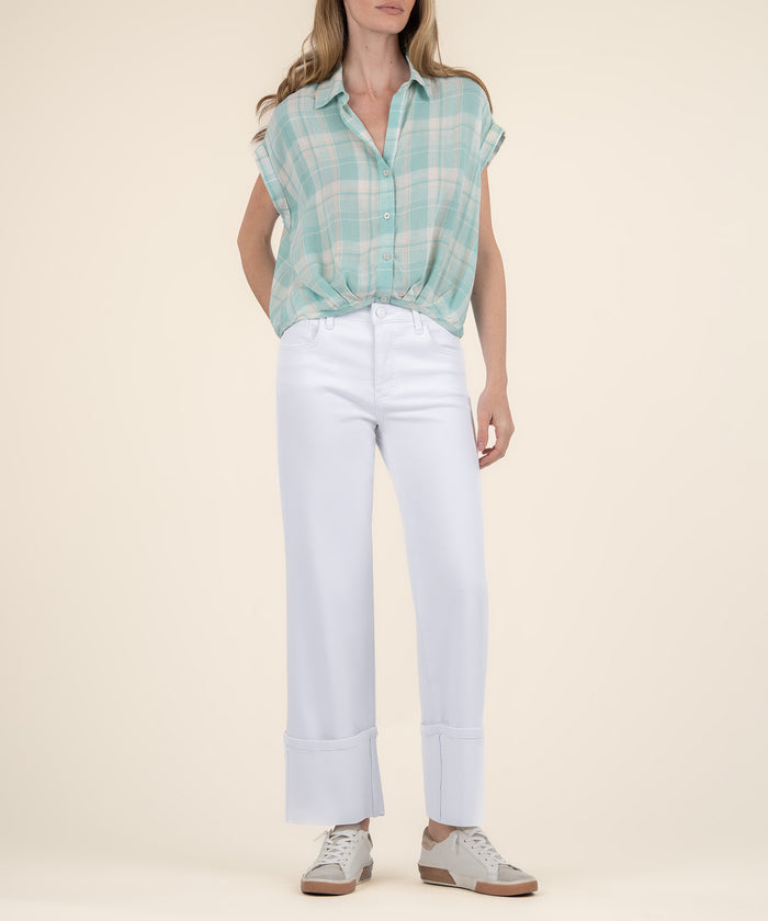 kut from the kloth Gaia Pleat Hem Top