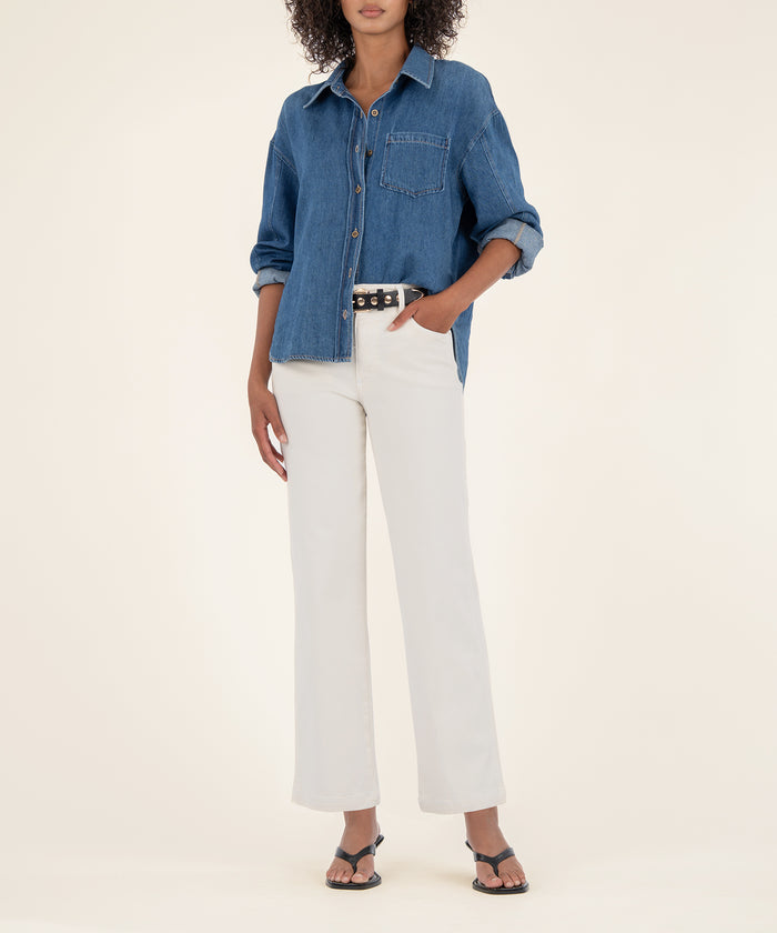 kut from the kloth Pattie High Rise Straight Leg Long Exclusive