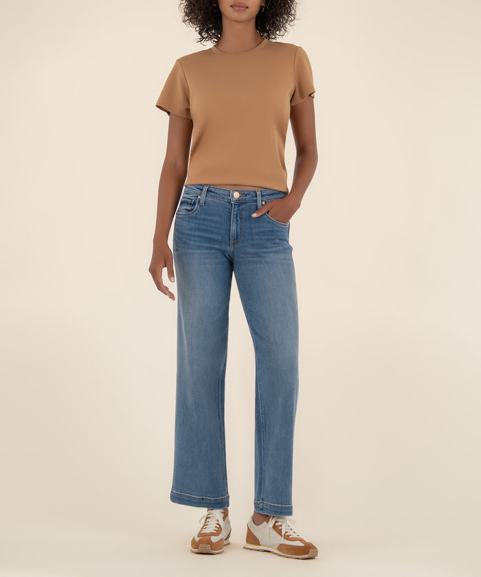 kut from the kloth Pattie Mid Rise Straight Leg Long Exclusive