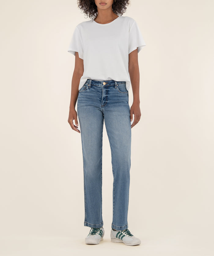 kut from the kloth Pattie Mid Rise Straight Long Exclusive