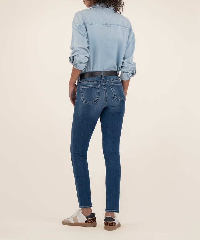 Kut From The Kloth Stevie Mid Rise Straight Leg Petite