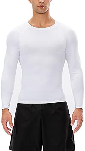 1/3 Pack Men's Compression Shirts Long Sleeve Athletic Workout Base Layer Quick Dry Fit Basketball Football Tops Undershirts