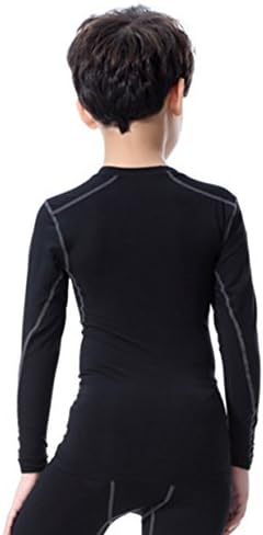 1 Or 3 Pack Youth Boys Compression Shirt Football Undershirt Long Sleeve Athletic Shirts Soccer Workout Baselayer