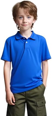 1 Or 4 Pack Boys Mesh Athletic Polo Shirt Quick Dry Golf Moisture Wicking Active Short Sleeve For Youth
