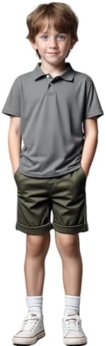 1 Or 4 Pack Boys Mesh Athletic Polo Shirt Quick Dry Golf Moisture Wicking Active Short Sleeve For Youth