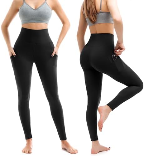 2 Pack Leggings With Pockets For Women High Waisted Soft Leggings For Yoga Gym