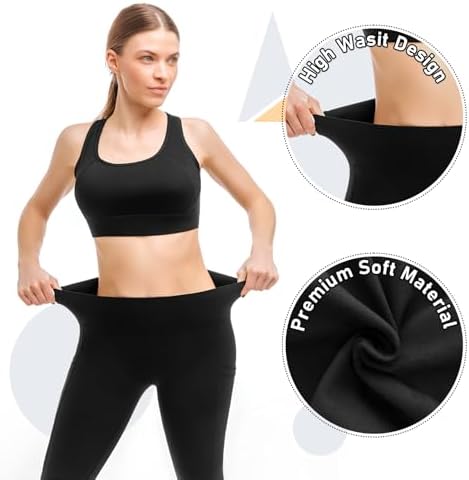 2 Pack Leggings With Pockets For Women High Waisted Soft Leggings For Yoga Gym
