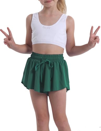 3 Pack Butterfly Flowy Shorts Skirts For Girls Tennis Cheer Stuff Athletic Preppy Running Sports Skirt For Teen Girls