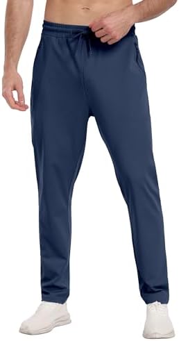 3 Pack Mens Athletic Sweatpants With Zipper Pockets Workout Gym Joggers Pants For Men Running Jogging Pants