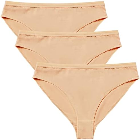 3 Packs Dance Underwear High Cut Ballets Dance Briefs Tan Gymnastic Short Pants