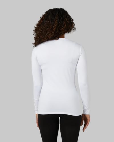 32 Degrees Heat Women's Lightweight Crew Base Layer Top Form Fitting Long Sleeve 4-Way Stretch Thermal