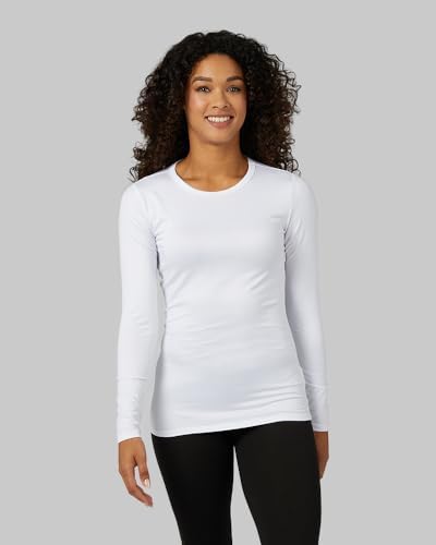 32 Degrees Heat Women's Lightweight Crew Base Layer Top Form Fitting Long Sleeve 4-Way Stretch Thermal