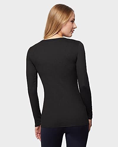32 Degrees Heat Womens Ultra Soft Thermal Lightweight Baselayer Crew Neck Long Sleeve Top