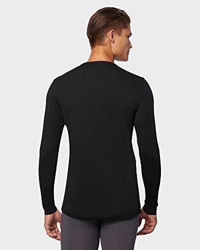 32 Degrees Men's Lightweight Baselayer Crew Top Long Sleeve Form Fitting 4-Way Stretch Thermal