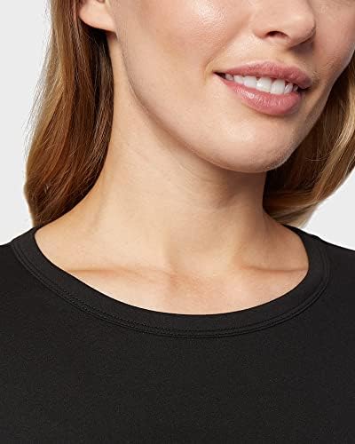 32 Degrees Women's Lightweight Baselayer Crew Top Long Sleeve Form Fitting 4-Way Stretch Thermal