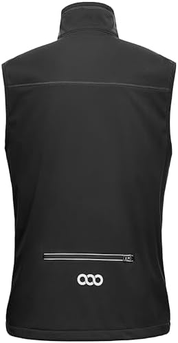 33 000ft Men's Windproof Lightweight Golf Vest Outerwear With Pockets Softshell Sleeveless Jacket For Running Hiking Sports