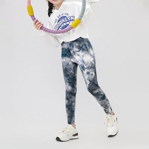 4 Pack Girls Printed Leggings Soft Yoga Pants Kids Tie-Dye Leggings