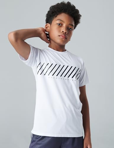 5 Pack Boys Athletic T Shirts Youth Kids Dry Fit Short Sleeve Tees Performance Tops Activewear Clothing Bulk