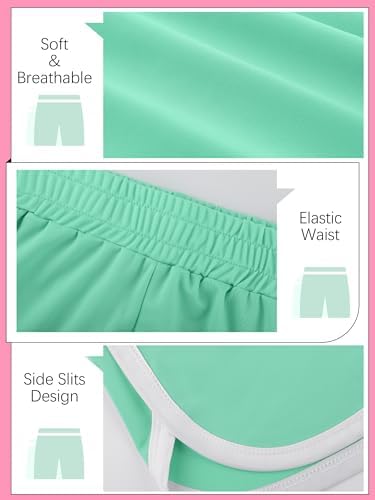 5 Packs Girls Soccer Shorts Toddler Athletic Running Dolphin Active Gym Workout Kids Quick Dry Shorts For Girls