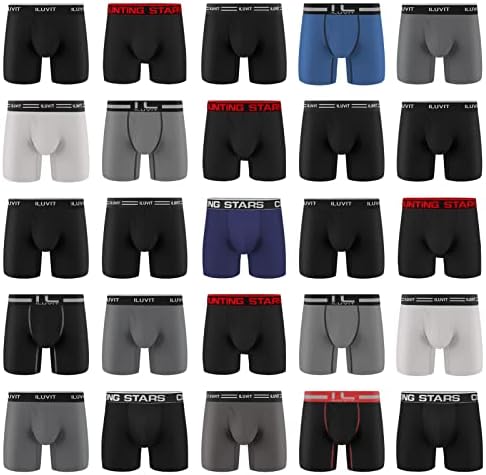 5Mayi Men's Boxer Briefs Fly Front With Pouch Athletic Mens Underwear Performance Boxer Briefs For Men Pack