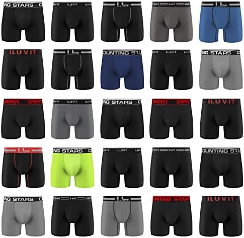 5Mayi Men's Boxer Briefs Fly Front With Pouch Athletic Mens Underwear Performance Boxer Briefs For Men Pack
