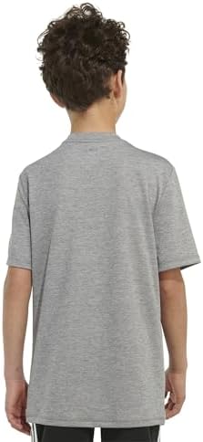 Adidas Boys' Plus Size Short Sleeve Aeroready Performance Logo Tee T-Shirt