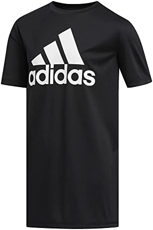 adidas boys Short Sleeve Aeroready Performance Logo Tee T-shirt T Shirt Black X-Large US