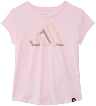 adidas Girls' Cap Sleeve Heather Tee Shirt