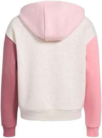Adidas Girls' Long Sleeve Graphic Fleece Hooded Pullover