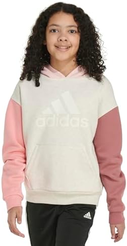 Adidas Girls' Long Sleeve Graphic Fleece Hooded Pullover