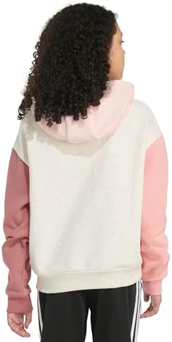 Adidas Girls' Long Sleeve Graphic Fleece Hooded Pullover