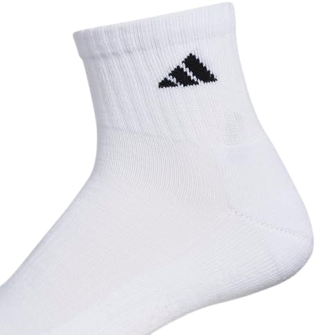 Adidas Men's Socks Athletic Cushioned Quarter 6-Pack Ankle Fit With Arch Support