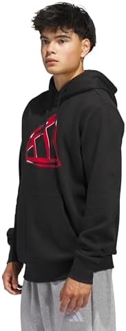 Adidas Mens Big Logo Graphic Hoodie