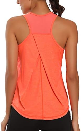 Aeuui Womens Workout Tops for Women Racerback Tank Tops Mesh Yoga Shirts Athletic Running Tank Tops Sleeveless Gym Clothes