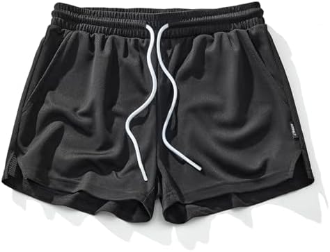 AIMPACT Mens Mesh Running Shorts 3 Inch Quick Dry Gym Athletic Workout Shorts for Men with Pockets