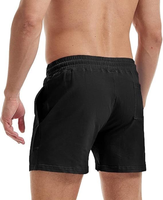 AIMPACT Mens Workout Sweat Shorts 5 Inch Cotton Casual Fitness Mens Athletic Gym Shorts With Pockets