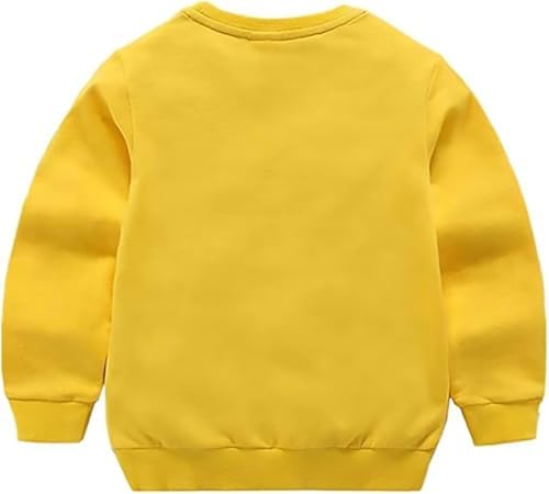 AIWUHE Toddler Boys Girls Solid Pullovers Sweatshirt Long Sleeve T-Shirt Kids Cotton Crewneck Thin Tops 1-8 Years Blouse