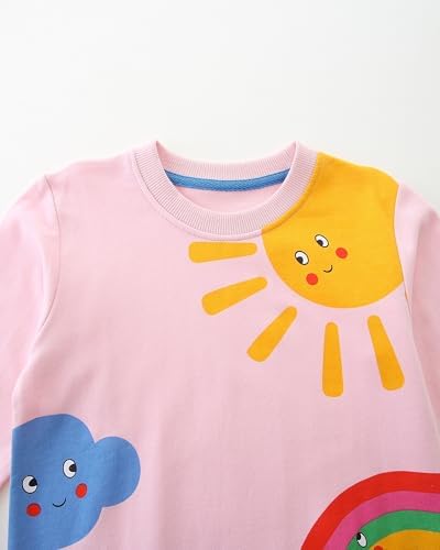 AIWUHE Toddler Boys Girls Sweatshirt Crewneck Pullover Long Sleeve Tops Blouse Cotton T-Shirt Fall Winter Clothes 2-6Y