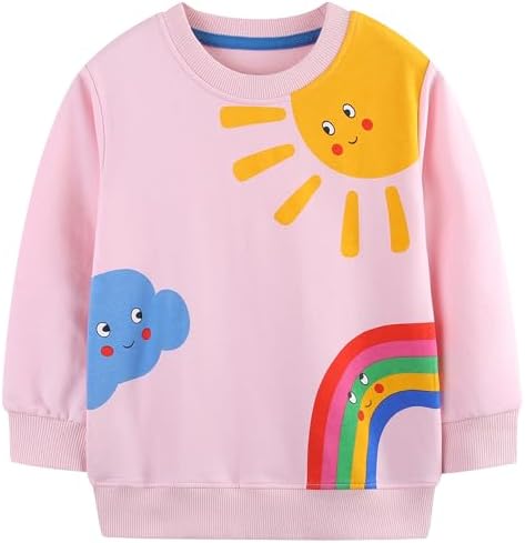 AIWUHE Toddler Boys Girls Sweatshirt Crewneck Pullover Long Sleeve Tops Blouse Cotton T-Shirt Fall Winter Clothes 2-6Y