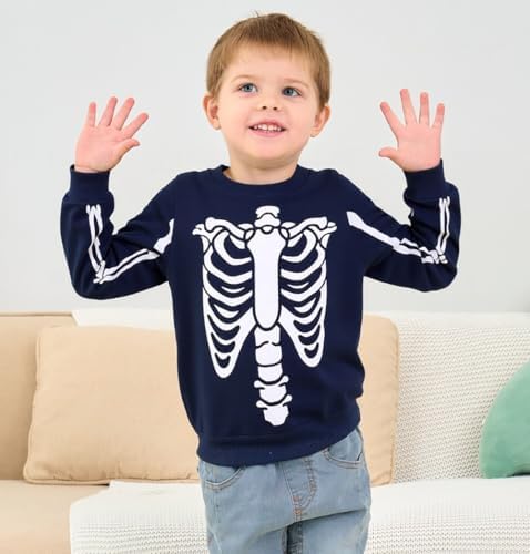 Akyzic Toddler Boys Sweatshirts Cotton Crewneck Truck Shirt Dinosaur Long Sleeve Pullover Tops Tees 2-8T