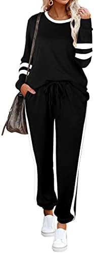 Aloodor Sweatsuit For Women 2 Piece Outfits For Womens Crewneck Sweatshirts Pullover