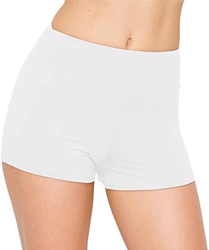 ALWAYS Women Workout Yoga Shorts - Premium Soft Solid Stretch Cheerleader Running Dance Volleyball Short Pants