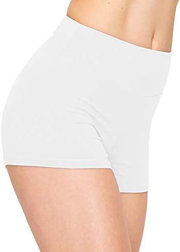 ALWAYS Women Workout Yoga Shorts - Premium Soft Solid Stretch Cheerleader Running Dance Volleyball Short Pants