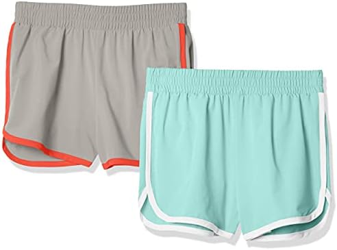 Amazon Essentials Girls and Toddlers' Active Running Shorts Pack of 2