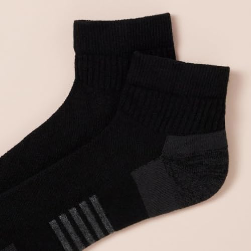 Amazon Essentials Men's Athletic Ankle Socks Breathable Cotton Blend Cushioned 6 Pairs