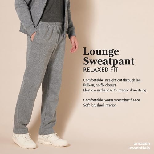 Amazon Essentials Men's Fleece Open Bottom Sweatpant (Available In Big & Tall)