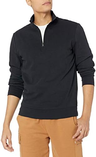 Amazon Essentials Men's Lightweight French Terry Quarter-Zip Mock Neck Sweatshirt