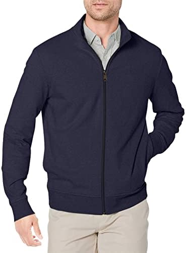 Amazon Essentials Men's Zip Up Sweatshirt Lightweight French Terry Mock Neck