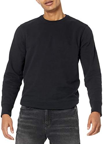 Amazon Essentials mens Long-Sleeve Lightweight Fleece French Terry Crewneck Sweatshirt